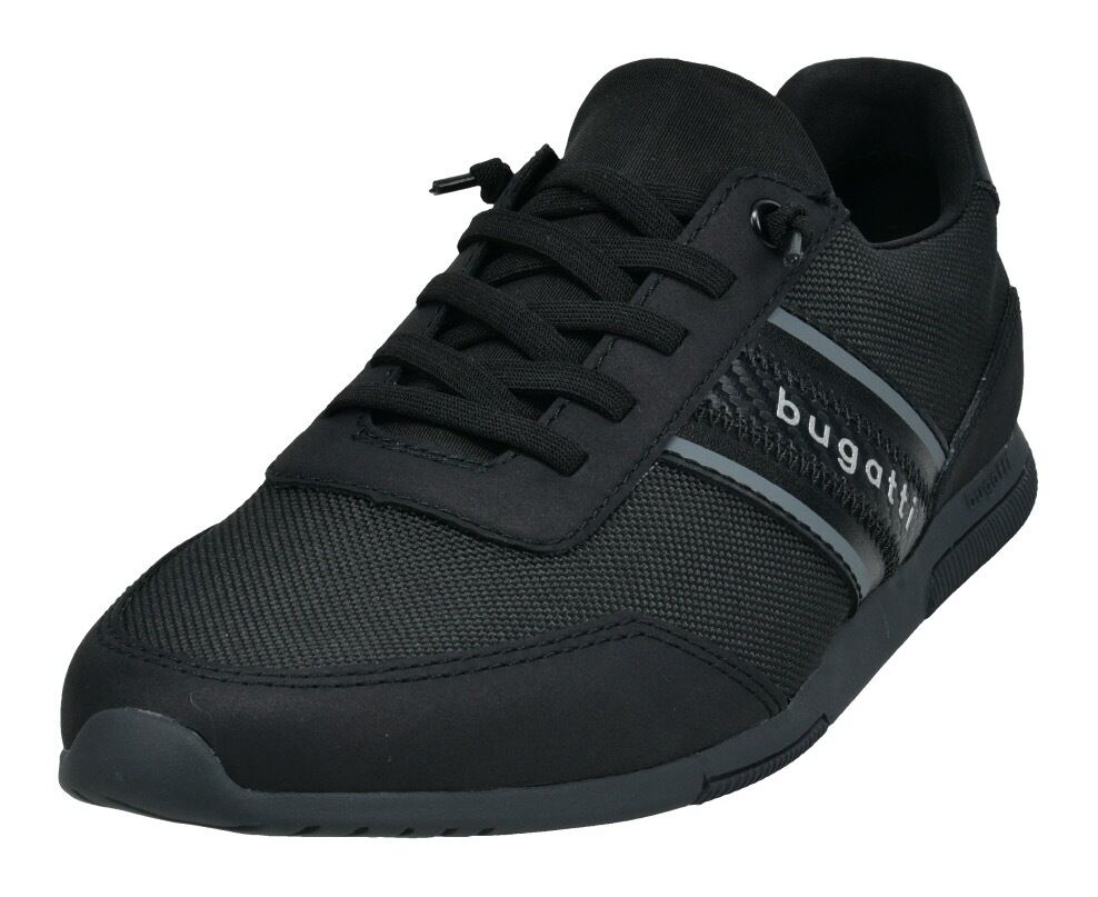 Bugatti Slip-On Sneaker »Report Eco«, mit seitlichem Logoschriftzug schwarz  40 41 42 43 44 45 46