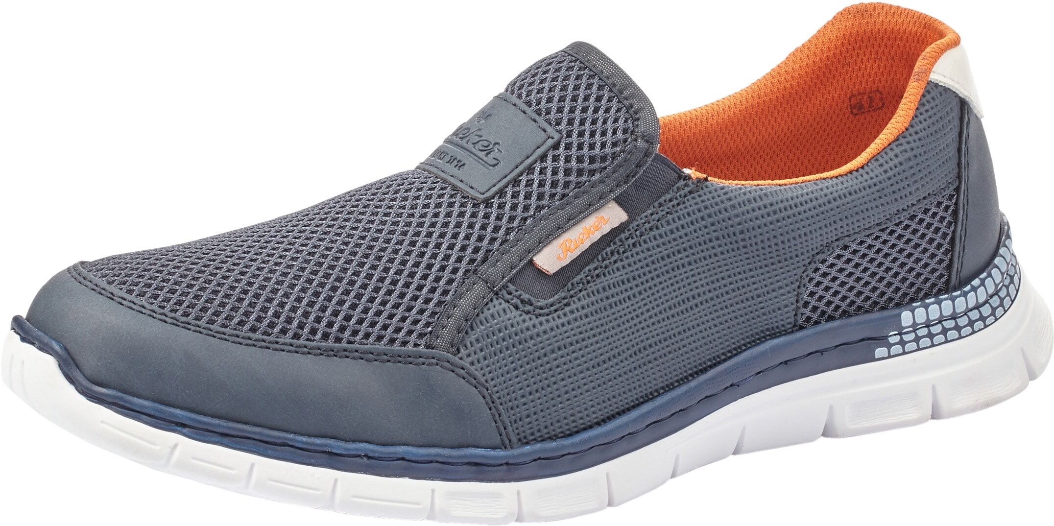 Rieker Slip-On Sneaker, mit MemoSoft-Ausstattung blau  40 41 42 43 44 45 46 47