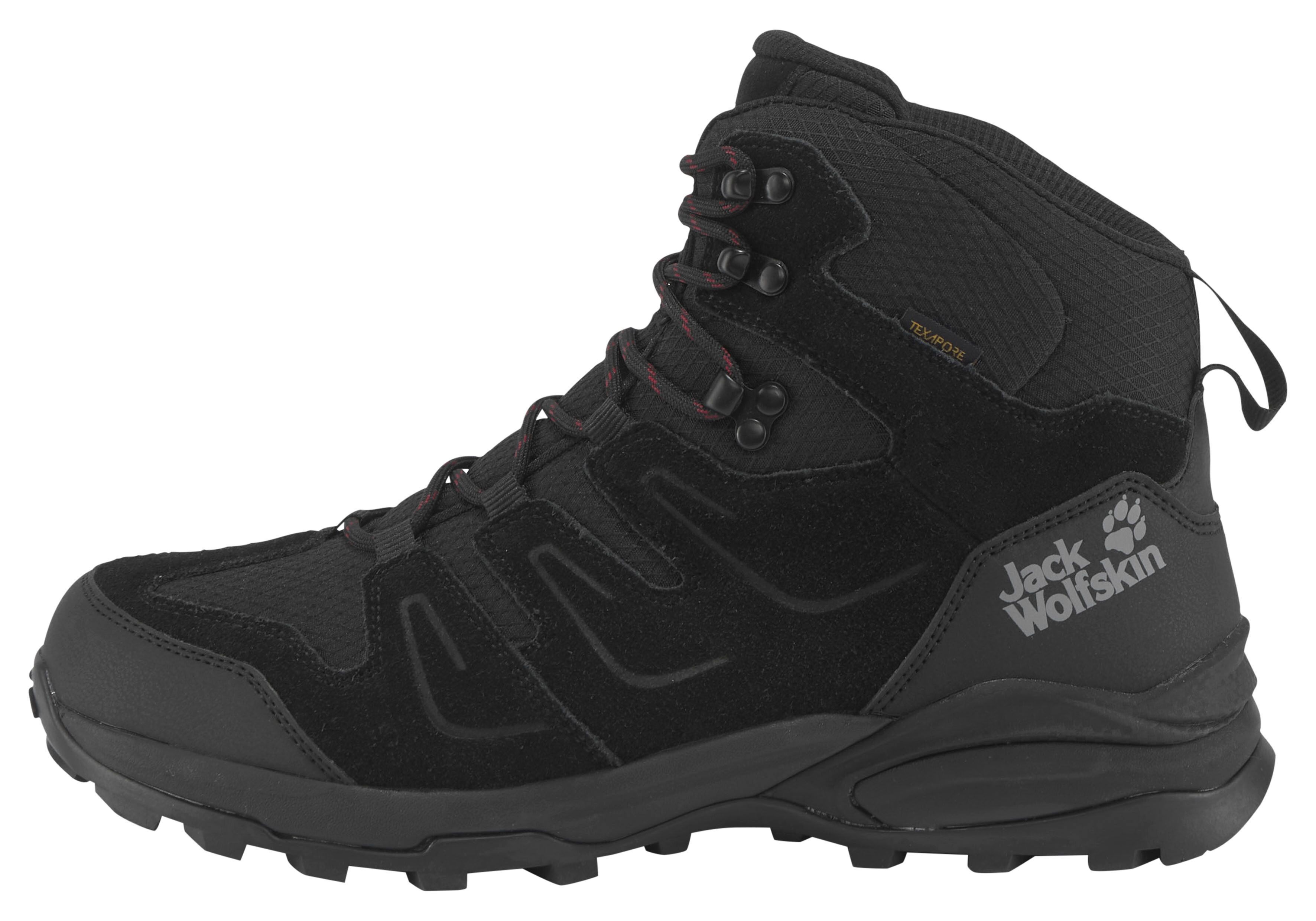 Jack Wolfskin Wanderschuh »TRACTION 3 TEXAPORE MID M« schwarz  40 41 42 42,5 43 44 44,5 45 46 47 48