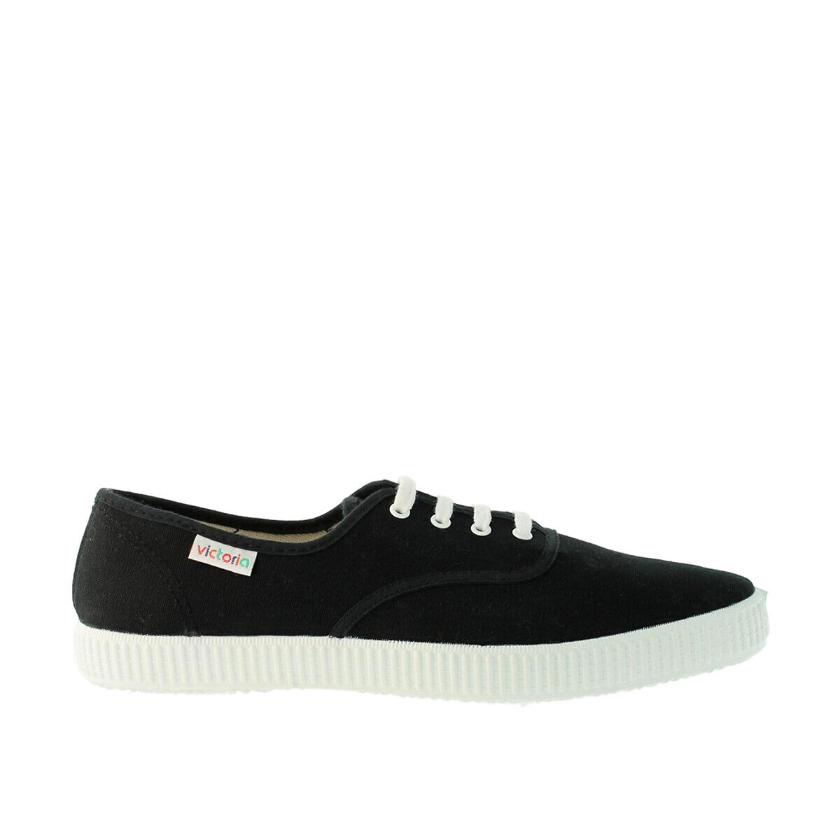 VICTORIA Sneakers Inglesa lona SCHWARZ