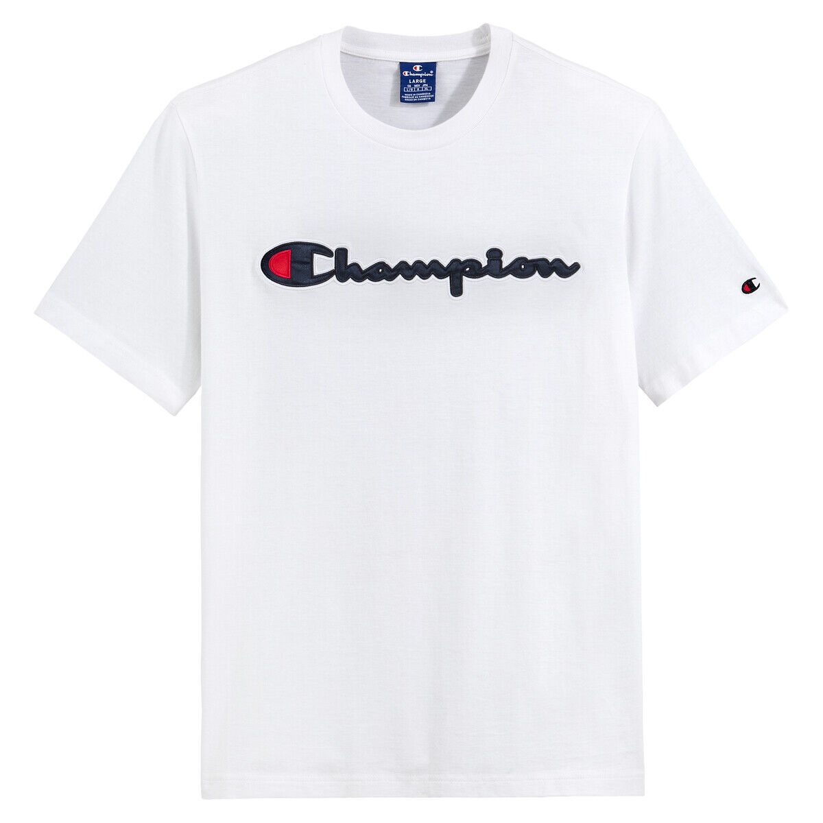 CHAMPION T-Shirt Logo BEIGE;BLAU