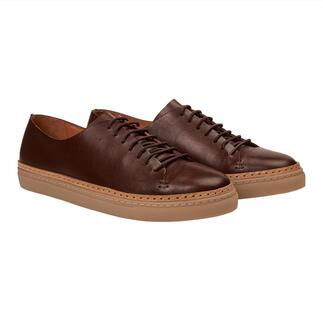 Eureka Basic-Ledersneaker, 42 - Dunkelbraun