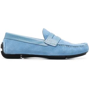 Giorgio Armani Emporio Armani Loafer mit geflocktem Logo - Blau 8/6/7/11 Male