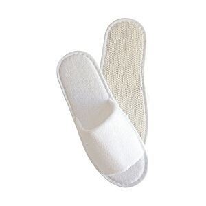 10 Paar Slipper Weiß 28,5 cm lang aus Frottee-Polyestergemisch besonders weich, sehr angenehm zu tragen Hotelslipper Einwegslipper Gästehausschuhe