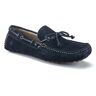 Mokassin LUMBERJACK Gr. 44, blau (dunkelblau) Herren Schuhe Slipper Slipper, Bootsschuh mit Veloursleder-Schnürsenkeln
