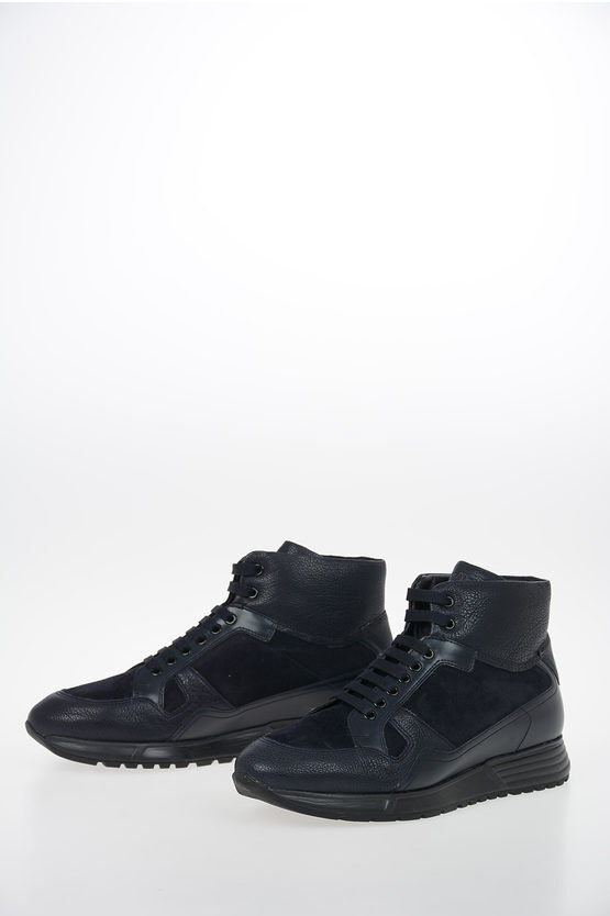 Giorgio Armani COLLEZIONI Embossed Leather High Top sneakers Größe 43