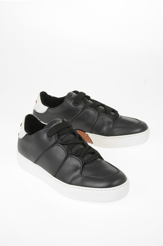 Ermenegildo Zegna COUTURE Leather TIZIANO Sneakers Größe 6