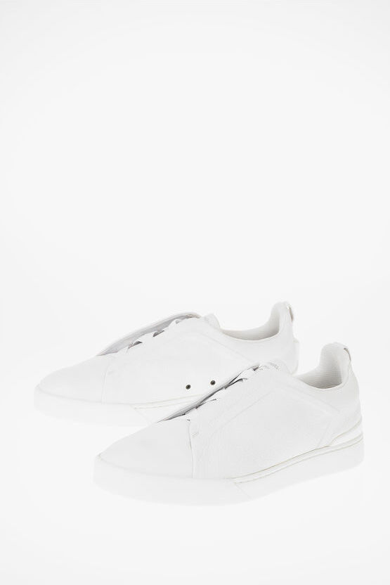 Ermenegildo Zegna COUTURE Leather TRIPLE STICH Sneakers Größe 9