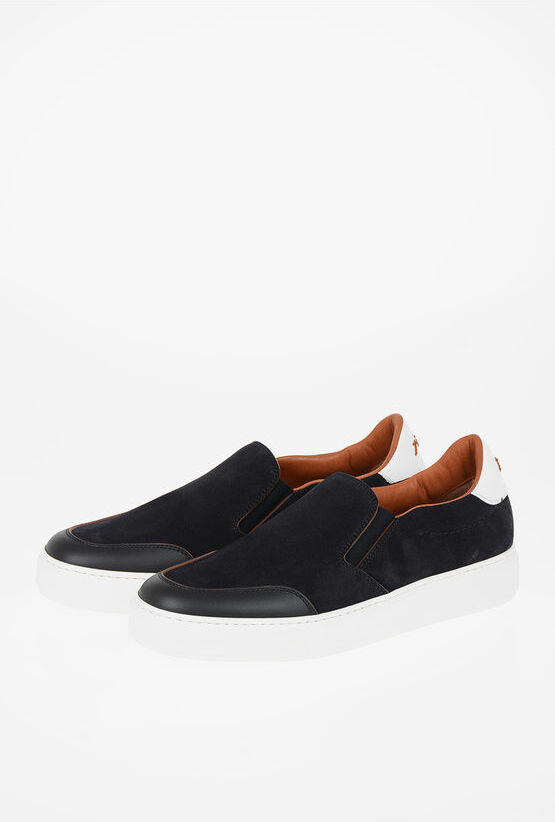 Ermenegildo Zegna COUTURE Suede Leather TIZIANO Slip on Größe 9,5