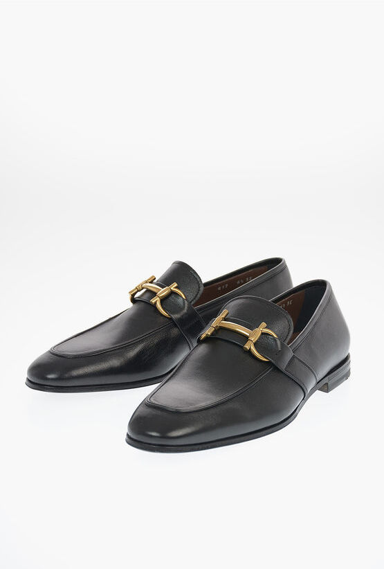 Salvatore Ferragamo Kangaroo Skin ANTONIO Bit Loafers with Horsebit Größe 6