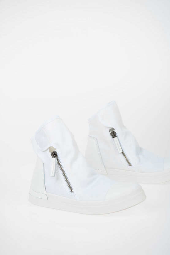 Cinzia Araia leather and fabric high-top sneakers Größe 41