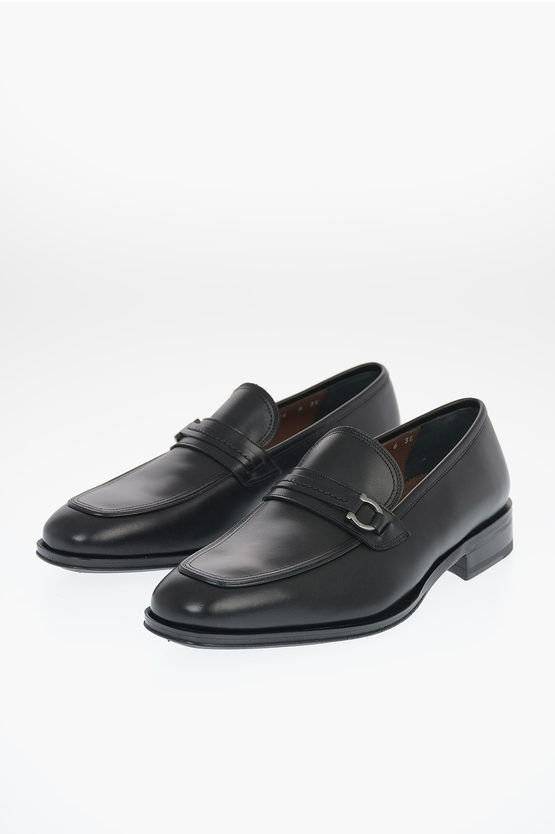 Salvatore Ferragamo Leather ANTONIO Bit Loafers with Horsebit Größe 6,5