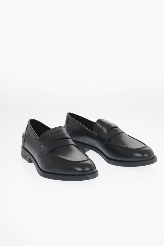 Salvatore Ferragamo Leather AYDEN Penny Loafers Größe 10,5