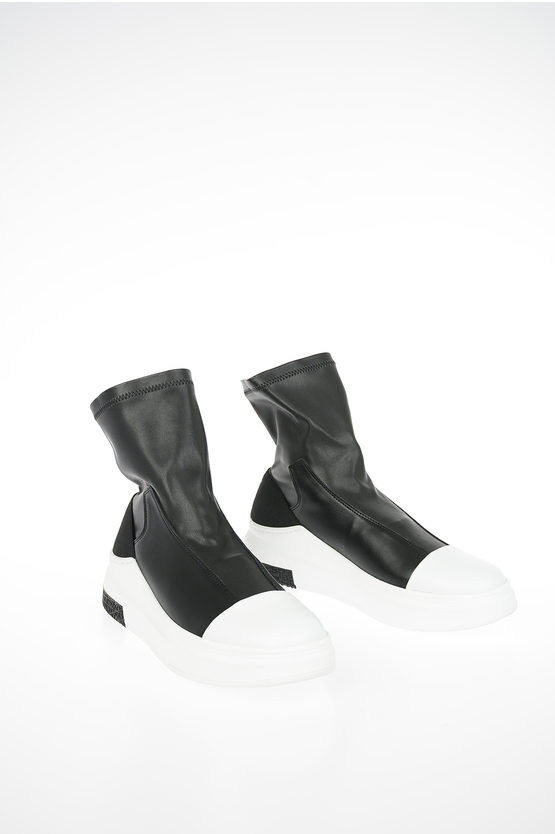Cinzia Araia Leather High-Top Sneakers Größe 41
