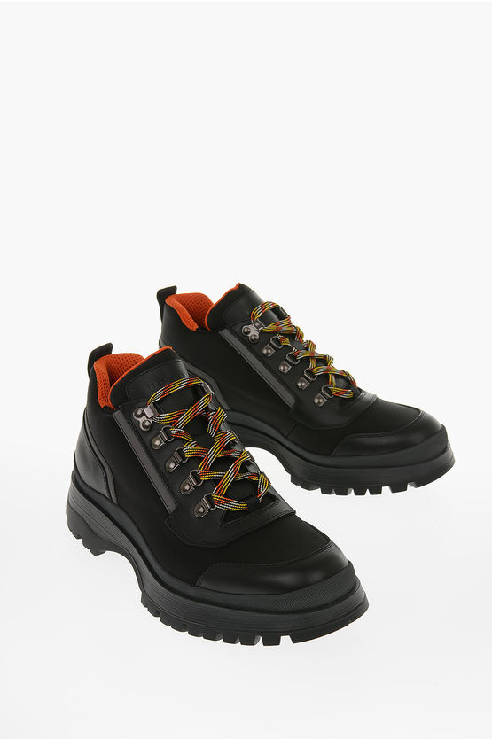 Prada Textile hiking Boots with Leather Profiles Größe 7