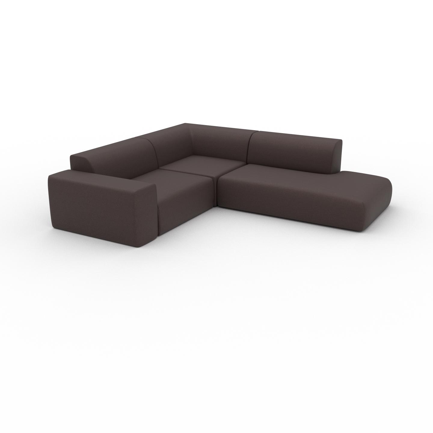 MYCS Ledersofa Kaffeebraun Veganes Leder - Elegantes, gemütliches Ledersofa: Hochwertige Qualität, einzigartiges Design - 267 x 72 x 239 cm, konfigurierbar