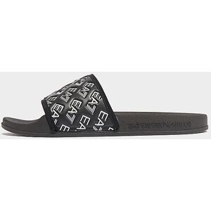 Emporio Armani EA7 All Over Print Slides, Black