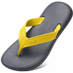 Sommarstrand udendørssportsandaler med EVA slitstarkt gummi Business Trend Street Flip Flops Män Coola hembadtofflor Gray size 43-44