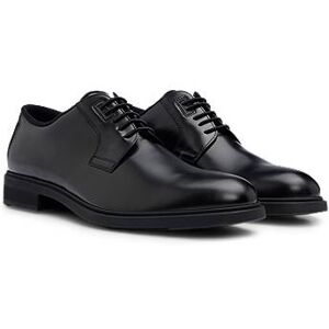 Boss Italian-made Derby shoes in leather with piping details