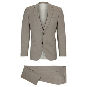 Boss Slim-fit suit in a melange wool blend