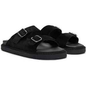 Boss Twin-strap sandals with suede uppers and buckle closure