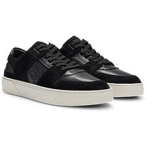 Boss Gary double-monogram trainers in suede and leather