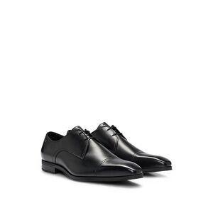 Leather lace-up Derby shoes with embossed logo