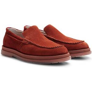 HUGO Suede loafers with translucent rubber sole