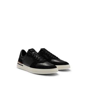 Boss Cupsole lace-up trainers in leather and suede