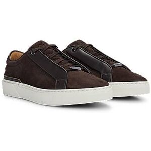 Boss Gary Italian-made trainers in leather and suede