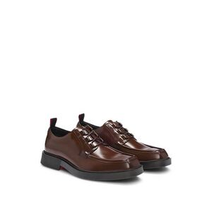 HUGO Square-toe Derby shoes in leather with piping details