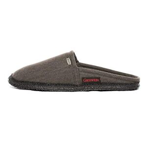 GIESSWEIN Villach Unisex Slippers, Flexible Slippers, Mules for Men & Women, Cosy Slippers Made of Cotton, Barefoot Feeling, Lightweight Shoes For At Home (Villach) charcoal, size: 47 EU