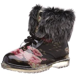Chuva Girls' HIND GEV. MEISJESLAARS PVC Warm lined snow boots half length Black Size: 11.5