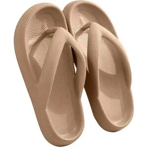 Satana Tåsplit Slippers - Bløde, Skridsikre Og I Flere Flotte Farver (Kendt Som Happy Flops) (Farve & Størrelse: Beige 40/41)