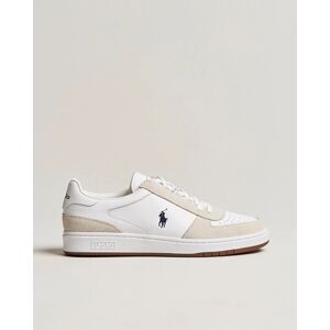 Polo Ralph Lauren CRT Leather/Suede Sneaker White/Beige men EU43 Hvid