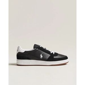 Polo Ralph Lauren CRT Leather/Suede Sneaker Black/White men EU41 Sort