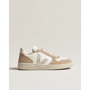 Veja V-10 Chromefree Leather Extra White/Natural Sahara men 42 Hvid,Beige