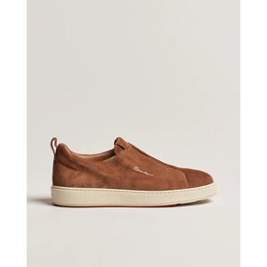 Santoni Cleanic No Lace Sneakers Brown Suede men EU42 Brun