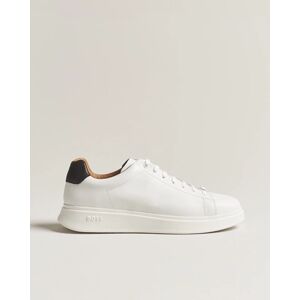 Boss BLACK Bolton Leather Sneaker Natural men 44 Hvid