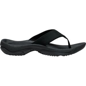 Keen Men's Kona Leather Flip-Flop Black-Steel Grey 47, Black-Steel Grey