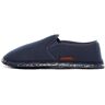 GIESSWEIN Berlin Cotton Slippers for Men & Women, Closed Heel, Unisex Slippers, Solid Slippers, Cosy Slippers for Adults Non Slip Slippers, Shoes for Home Blue 46 EU