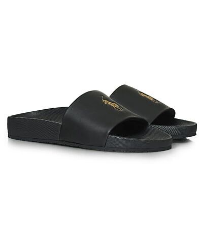 Polo Ralph Lauren Cayson Slides Black/Gold men US12 - EU45 Sort