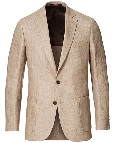 Morris Sebastian Linen Patch Pocket Blazer Khaki men 48 Beige