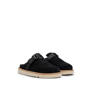 HUGO Suede slip-on shoes with buckled strap