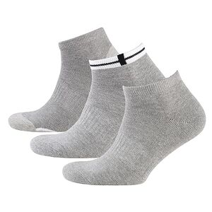 Nur Der Men's Herren Sneaker Socken Sport 3er, 485531 Ankle Socks, Grey (graumelange), 9/11 (Manufacturer size: 43-46)
