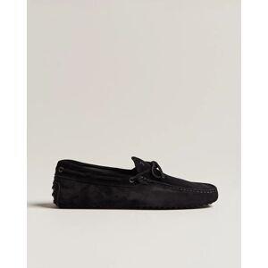 Tod's Lacetto Gommino Carshoe Black Suede - Musta - Size: One size - Gender: men