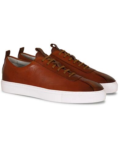 Grenson Oxford Hand Painted Calf Sneaker Tan