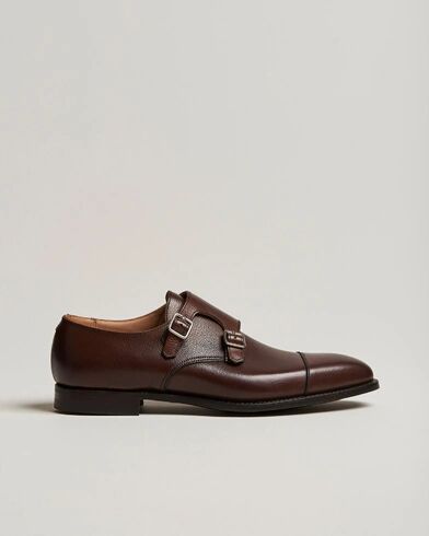 Crockett & Jones Lowndes Monkstrap City Sole Dark Brown Calf