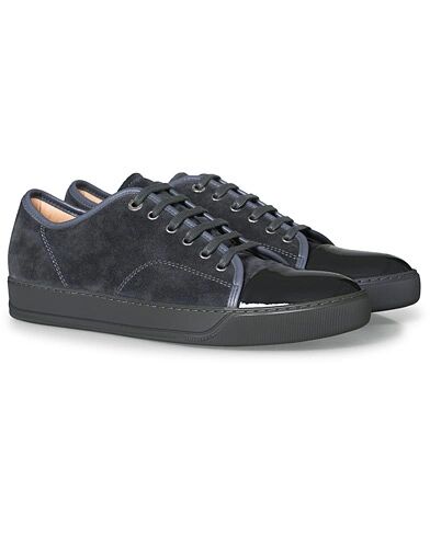 Lanvin Patent Captoe Sneaker Grey/Grey