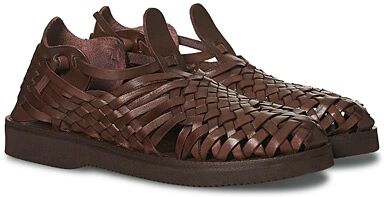 Yuketen Cruz Braided Sandal Dark Brown Calf